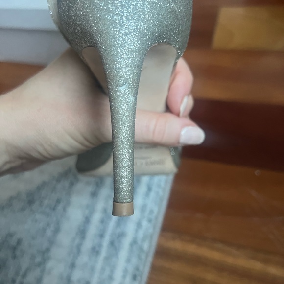 JIMMY CHOO ANNIE 85 Sandal Platinum Ice SZ 38.5 $695 - Picture 9 of 11